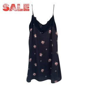 Abercrombie & Fitch Spaghetti Strap Lace  Slip Dress Sleepwear Rose Floral S
